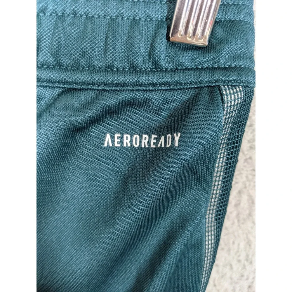 Adidas Aeroready Tiro 21 Track Pants Men 31 Teal 3 Stripes Ankle Zip Athleisure